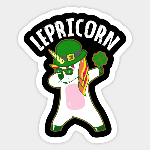 Saint Pattys Day Unicorn T Shirt Gift Shamrock Sticker by biNutz